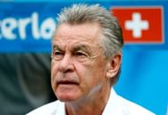 MANAUS, BRAZIL - JUNE 25:  Head coach Ottmar Hitzfeld of Switzerland looks on prior to the 2014 FIFA World Cup Brazil Group E match between Honduras and Switzerland at Arena Amazonia on June 25, 2014 in Manaus, Brazil.  (Photo by Matthew Lewis/Getty Images)